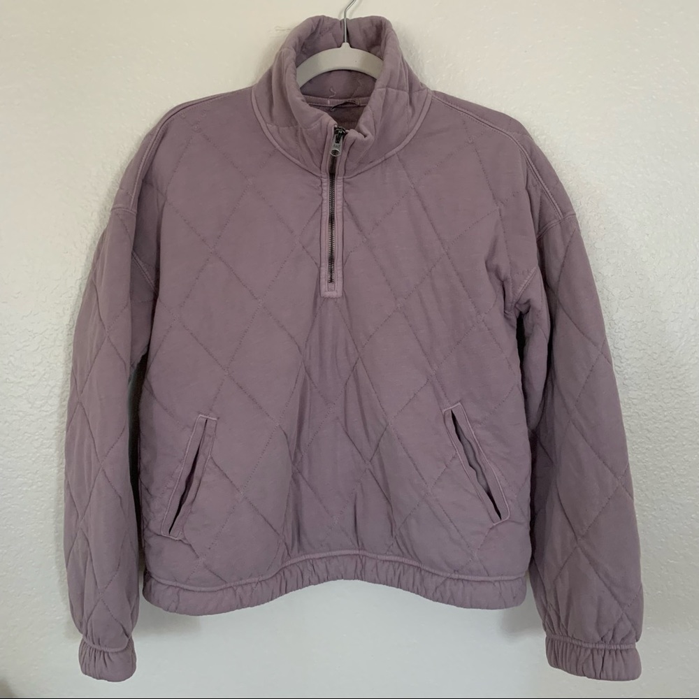 Abercrombie & Fitch Quilted 1/4 Zip Pullover